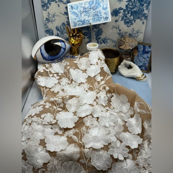 🆕 BRONX & BANCO 🧿 NWOT Jasmine Maraya White Mini Dress - Sz M US 6 - Picture 13 of 16